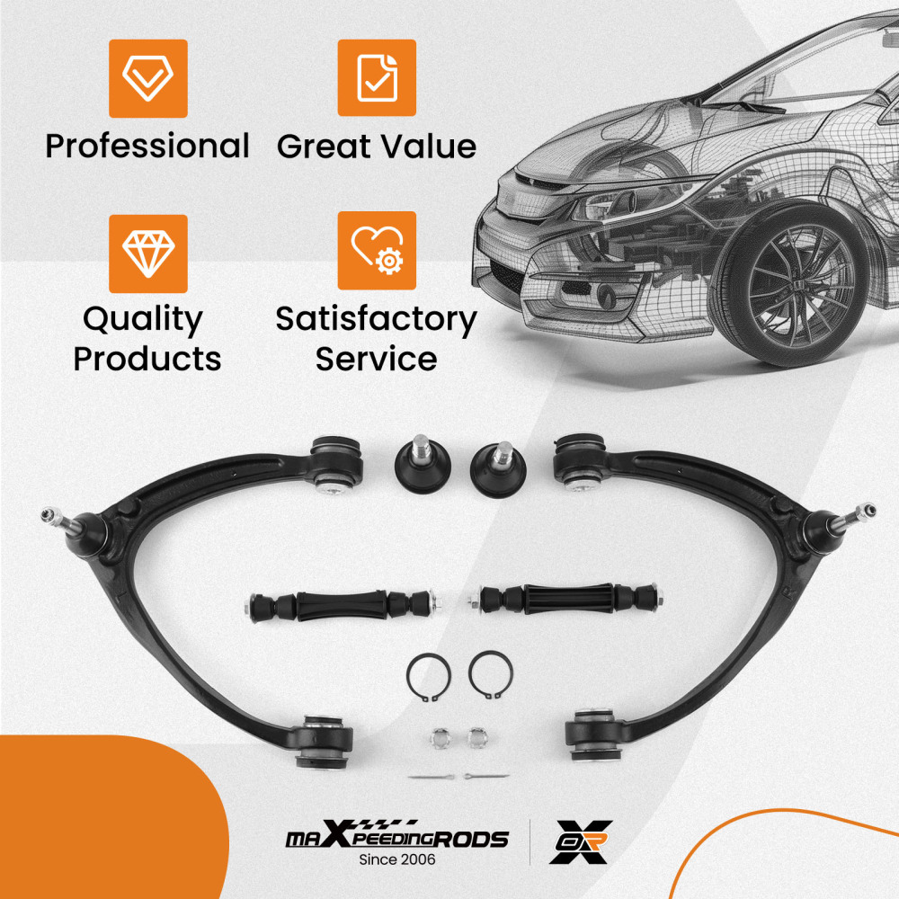 Front Suspension Upper Control Arm Kit for 07-13 compatible for Chevy Silverado GMC Sierra 1500