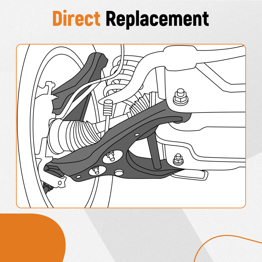BRAZO OSCILANTE INFERIOR DE DIRECCIÓN CON RÓTULA + JUEGO DE TORNILLOS compatible para AUDI