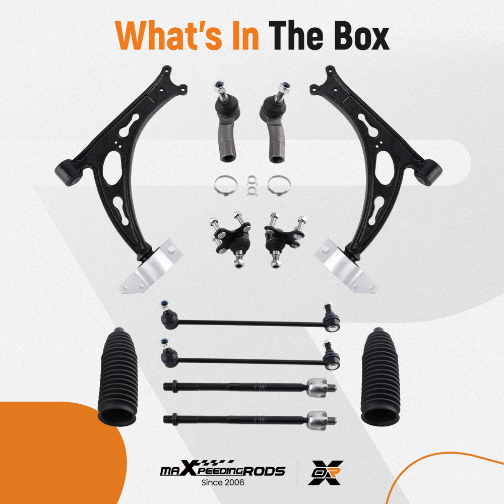 Suspension Wishbone Front Control Arm Kit compatible for VW Golf V VI Touran compatible for AUDI A3 compatible for SEAT