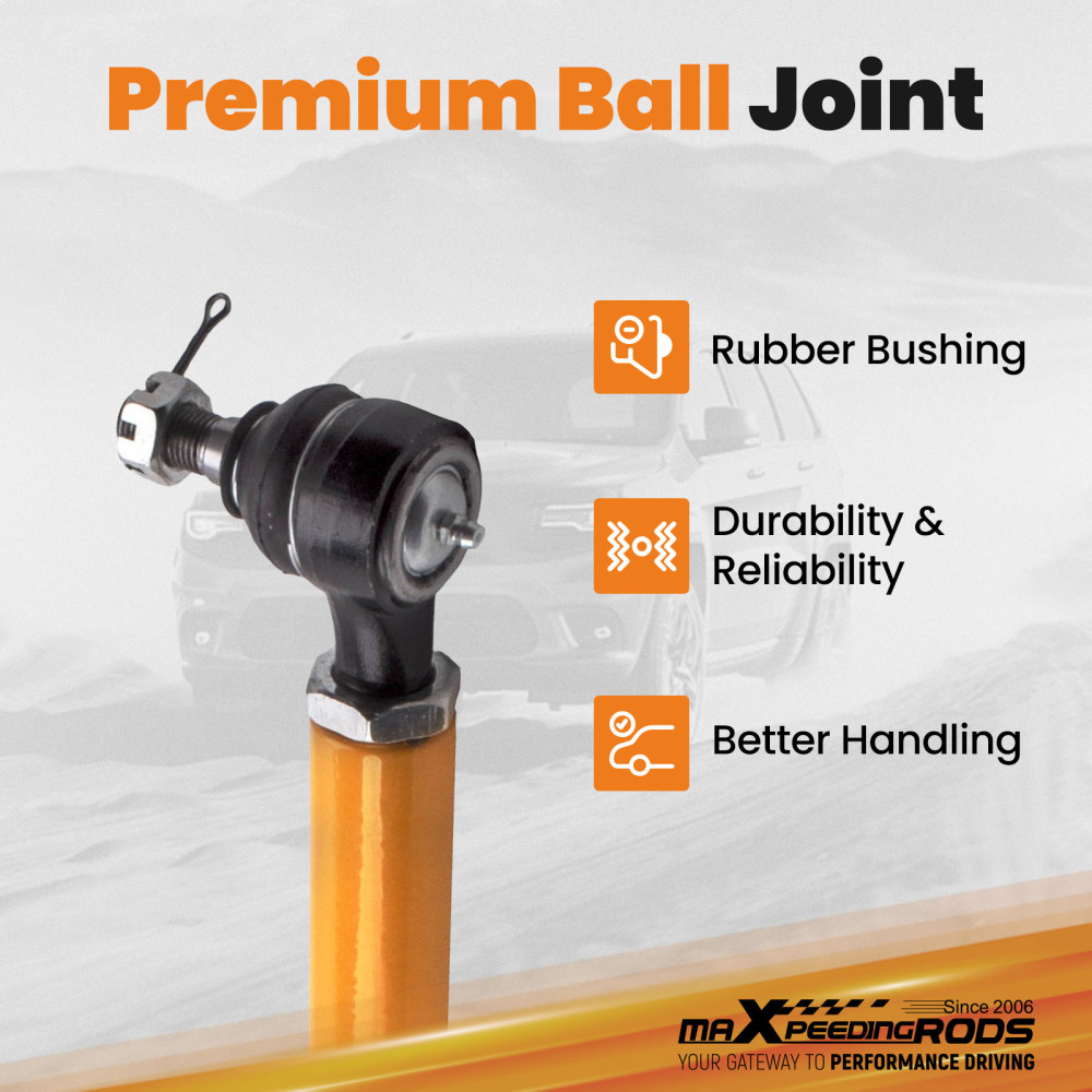 ADJUSTABLE DRAG LINK + 2X REAR UPPER CONTROL ARMSFOR compatible for NISSAN Y61 GU compatible for PATROL 4WD