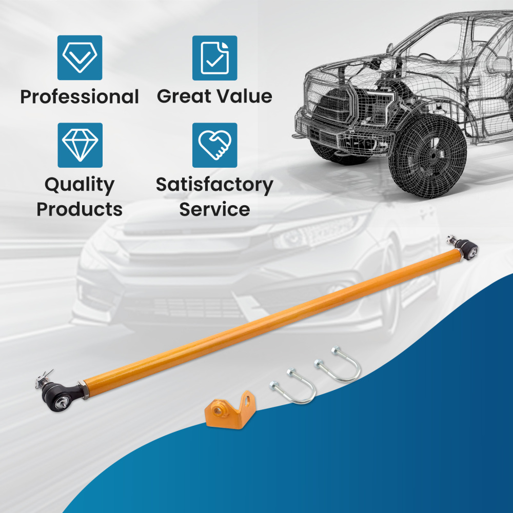 ADJUSTABLE DRAG LINK + 2X REAR UPPER CONTROL ARMSFOR compatible for NISSAN Y61 GU compatible for PATROL 4WD