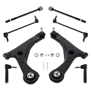 Front Lower Control Arms + Tie Rods + Sway Bar Links For 2008-2018 Grand Caravan