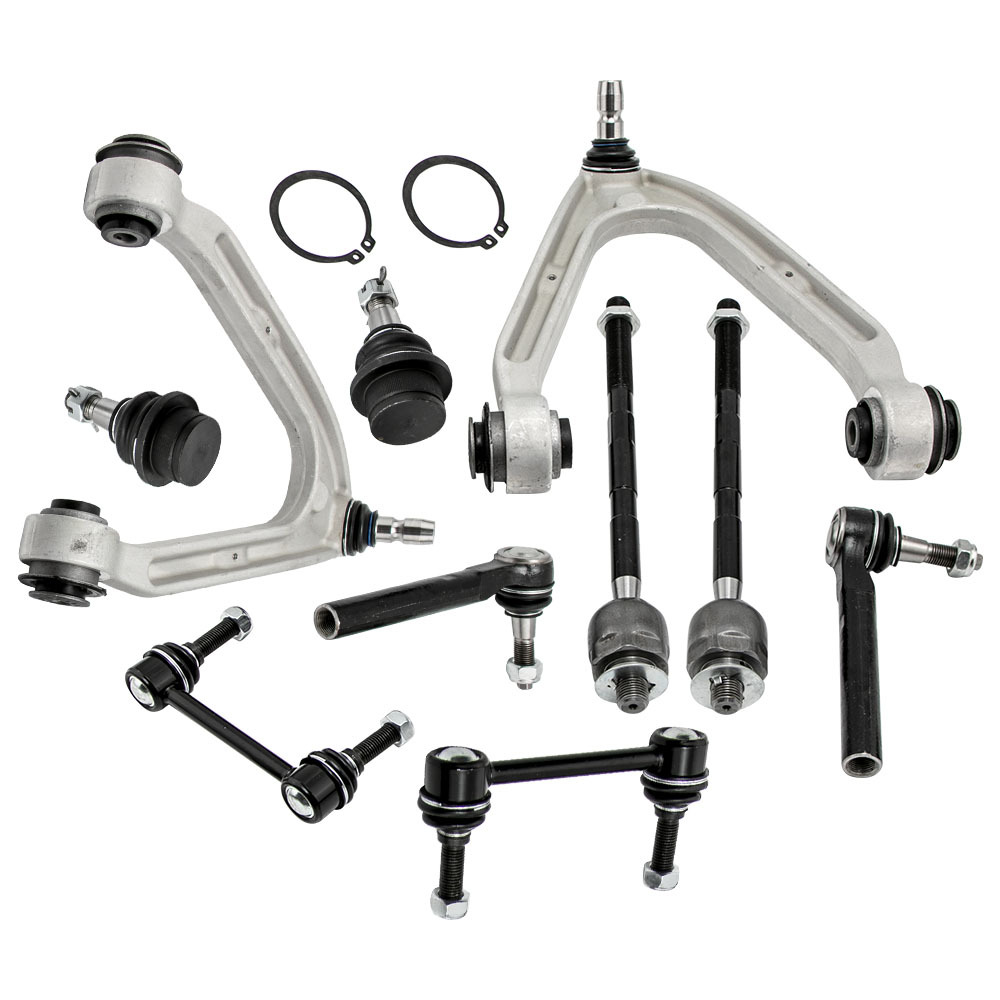 10x Front Upper Control Arms Tie Rod Sway Bar Link Kit compatible for Hummer H3 2006-2010