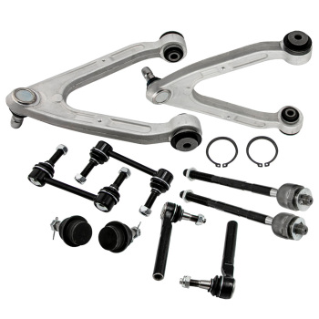 10x Front Upper Control Arms Tie Rod Sway Bar Link Kit compatible for Hummer H3 2006-2010