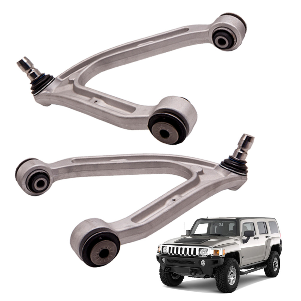 2 Pcs Silver Front Upper Control Arms compatible for Hummer H3 2006-2009 RK621675 suspension arms