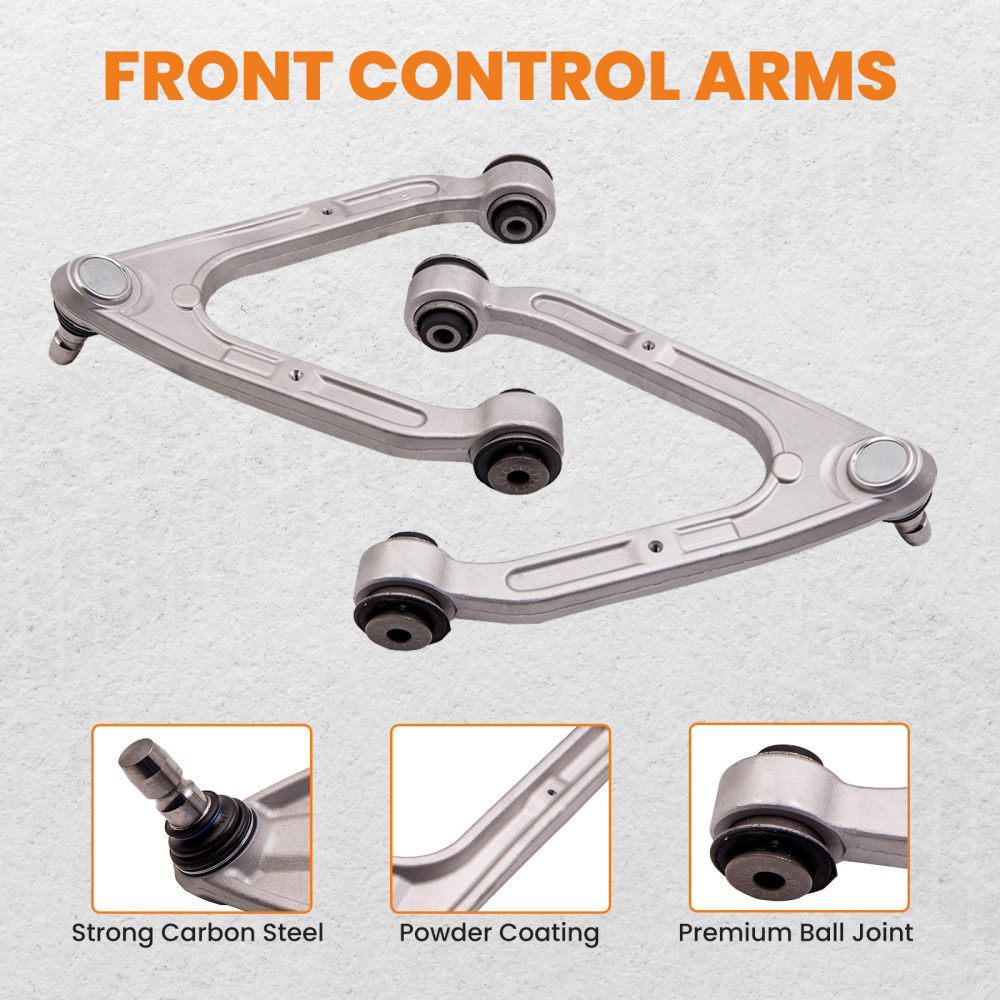 2 Pcs Silver Front Upper Control Arms compatible for Hummer H3 2006-2009 RK621675 suspension arms