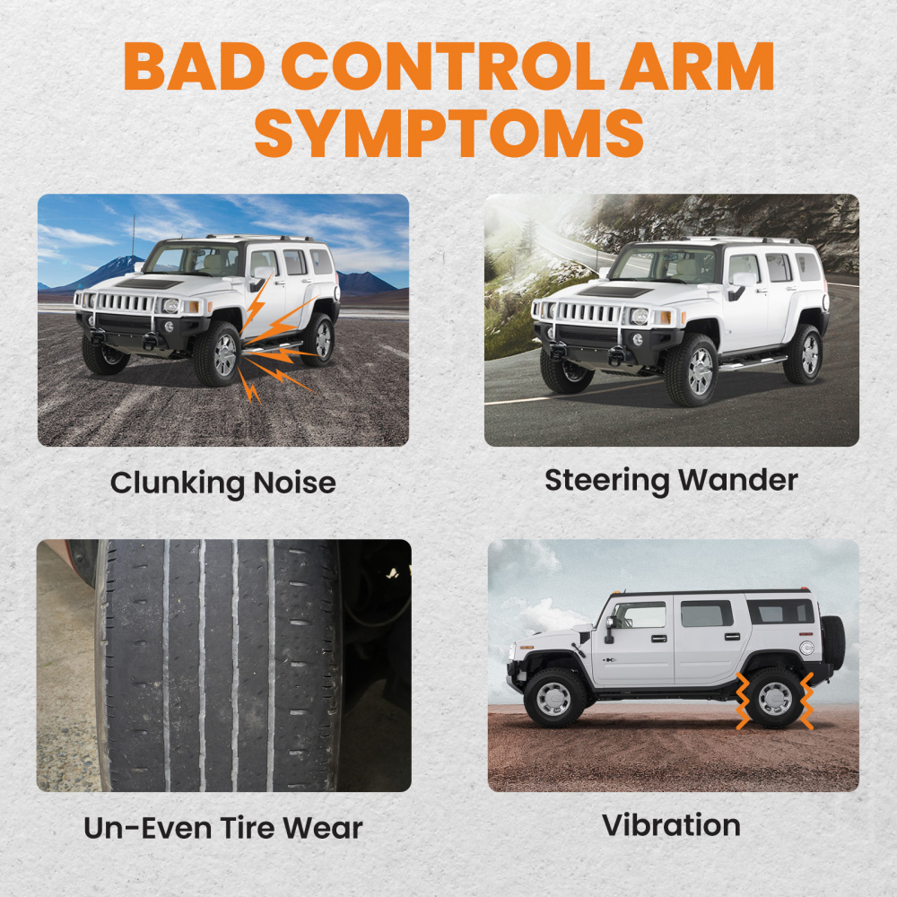 2 Pcs Silver Front Upper Control Arms compatible for Hummer H3 2006-2009 RK621675 suspension arms