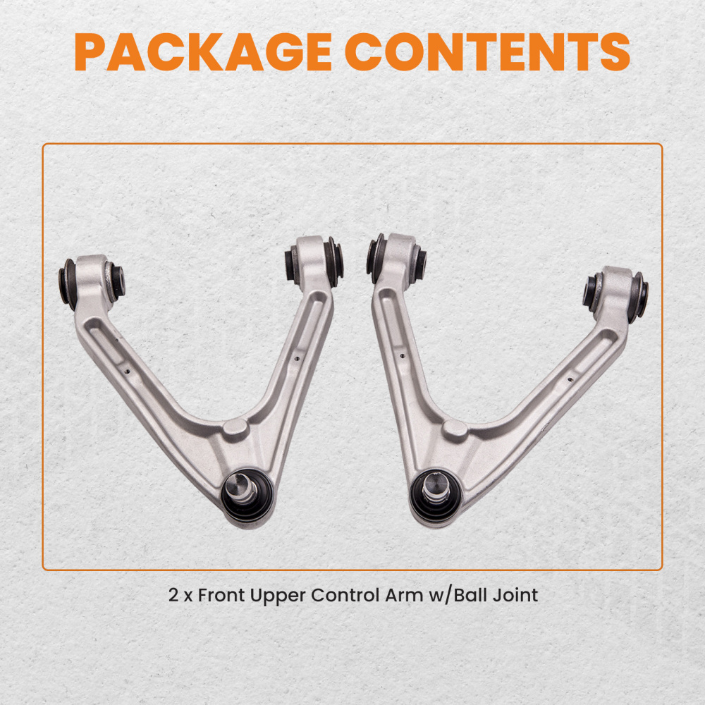 2 Pcs Silver Front Upper Control Arms compatible for Hummer H3 2006-2009 RK621675 suspension arms