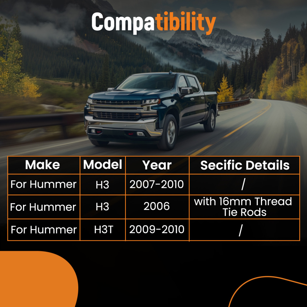 4 PIEZAS DELANTERO BRAZOS DE CONTROL SUSPENSIÓN KIT compatible para HUMMER H3 H3T 2005-2010