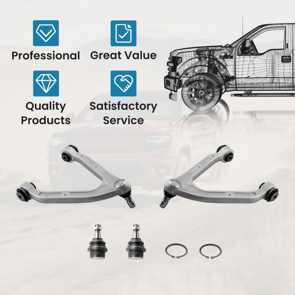 4 PIEZAS DELANTERO BRAZOS DE CONTROL SUSPENSIÓN KIT compatible para HUMMER H3 H3T 2005-2010