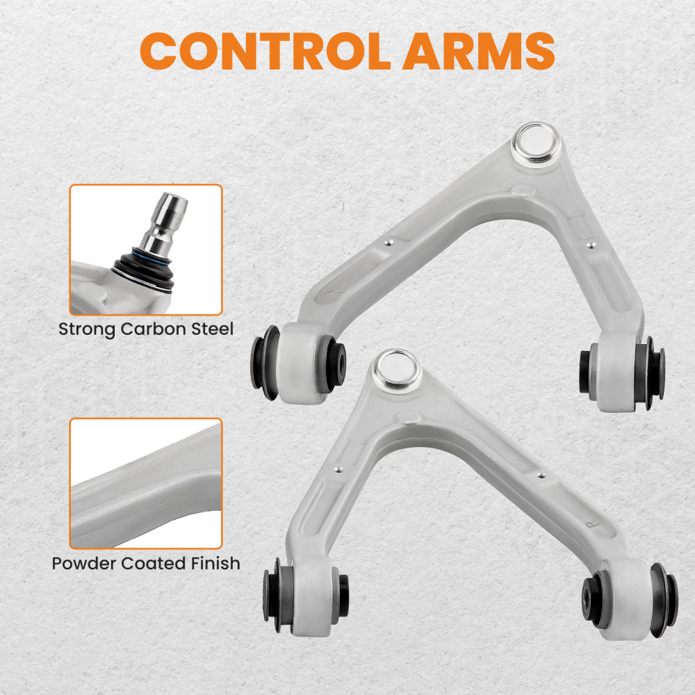 Control Arm Ball Joint Front Upper Lower Lh Rh Set Of 4 compatible pour Hummer H3 H3t