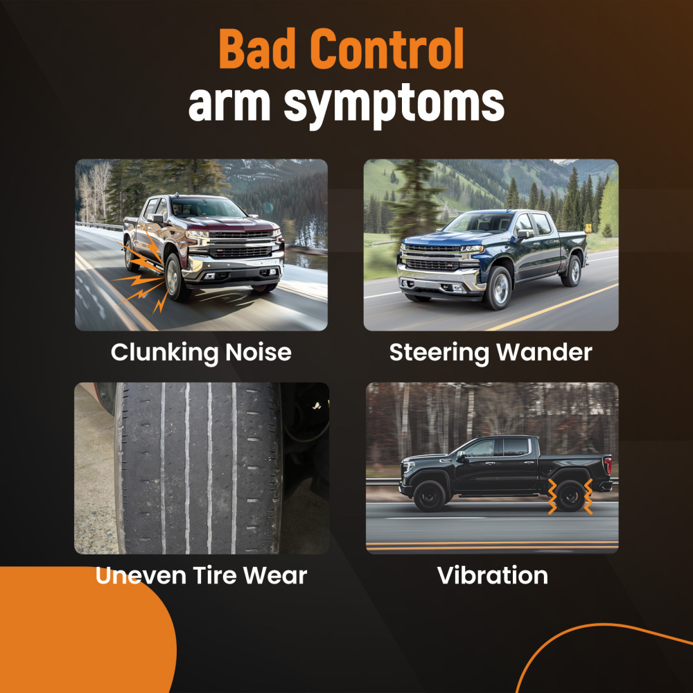 Control Arm Ball Joint Front Upper Lower Lh Rh Set Of 4 compatible pour Hummer H3 H3t