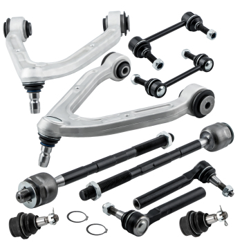8pcs Front Suspension Control Arm Ball Joint Sway Bar Link Tie Rod compatible for Hummer H3