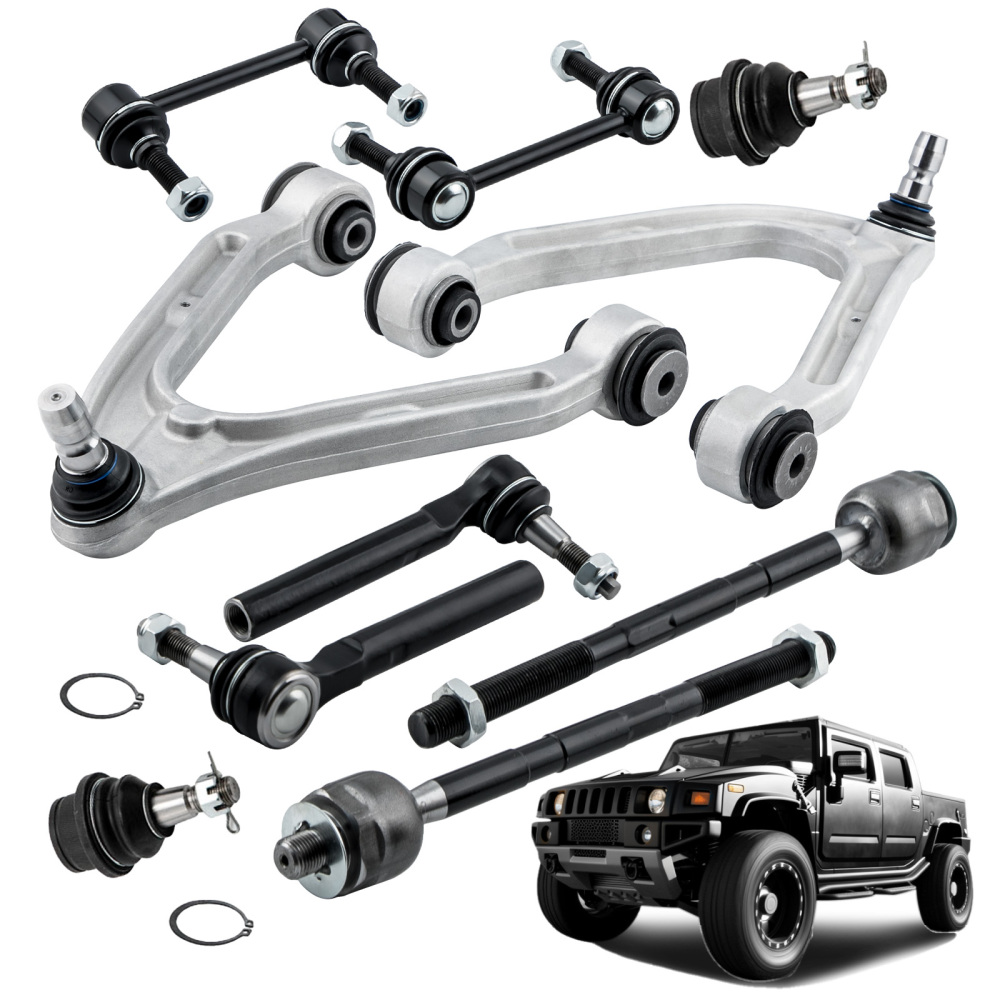 8pcs Front Suspension Control Arm Ball Joint Sway Bar Link Tie Rod compatible for Hummer H3