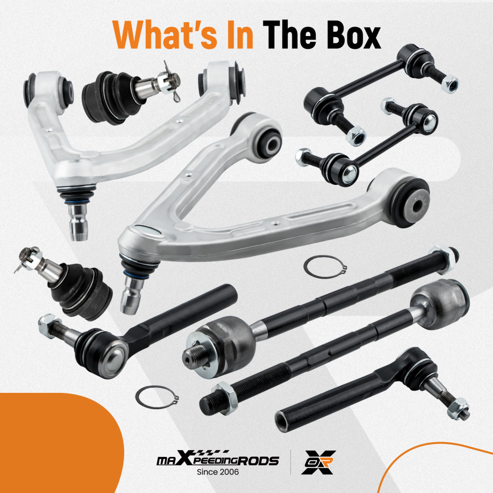 8pcs Front Suspension Control Arm Ball Joint Sway Bar Link Tie Rod compatible for Hummer H3