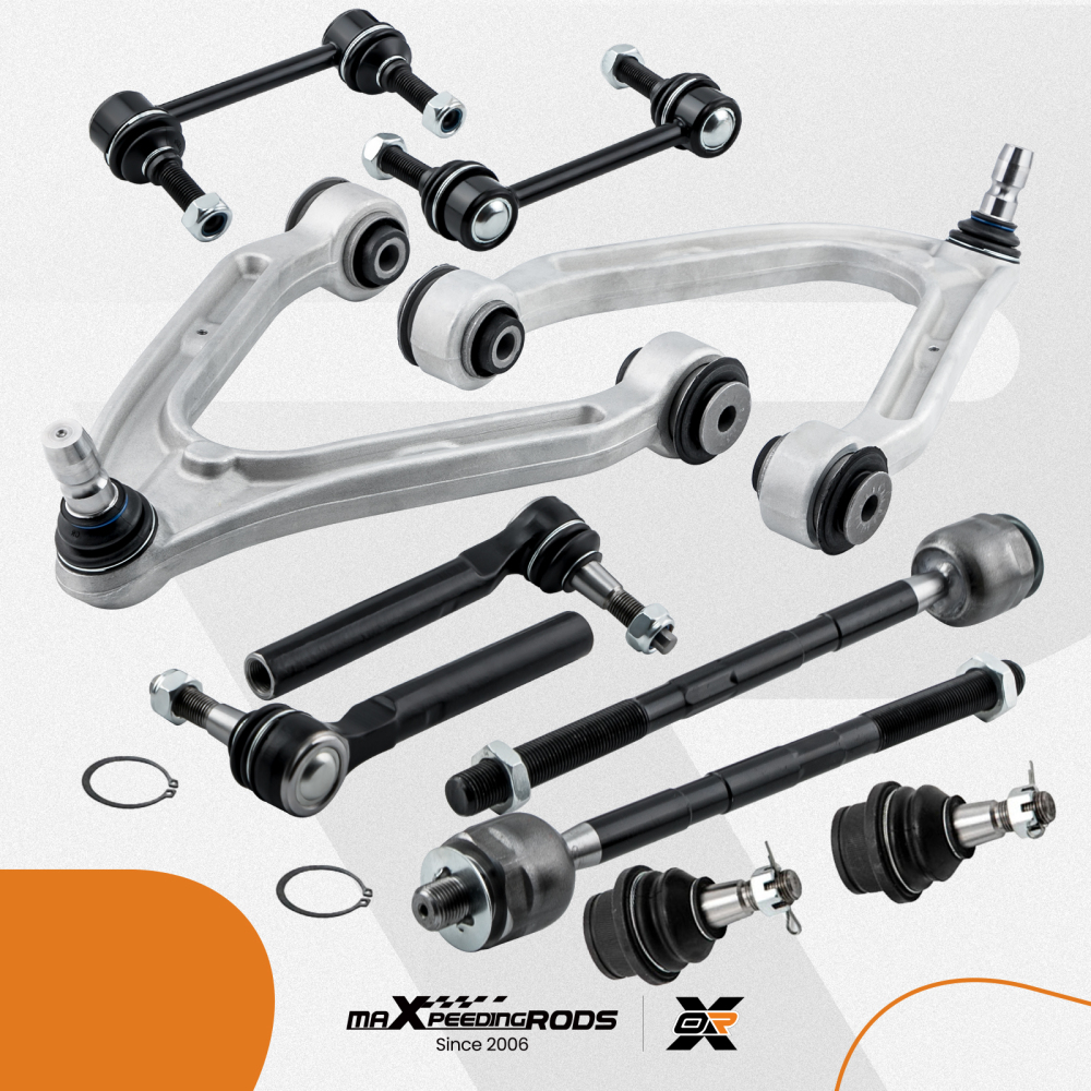 8pcs Front Suspension Control Arm Ball Joint Sway Bar Link Tie Rod compatible for Hummer H3