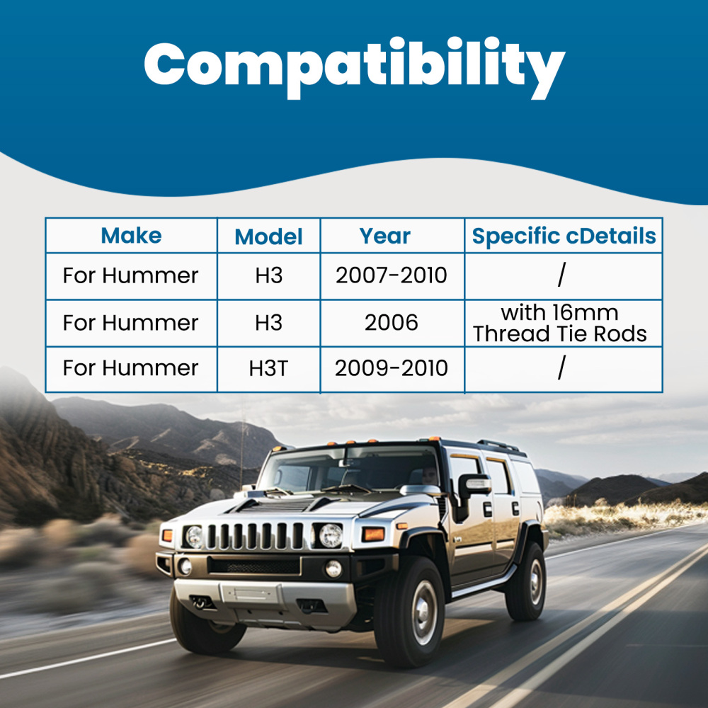 8pcs Front Suspension Control Arm Ball Joint Sway Bar Link Tie Rod compatible for Hummer H3