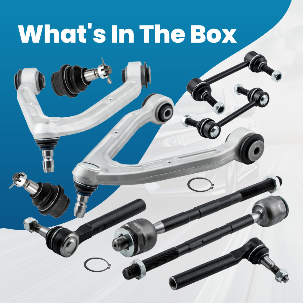 8pcs Front Suspension Control Arm Ball Joint Sway Bar Link Tie Rod compatible for Hummer H3