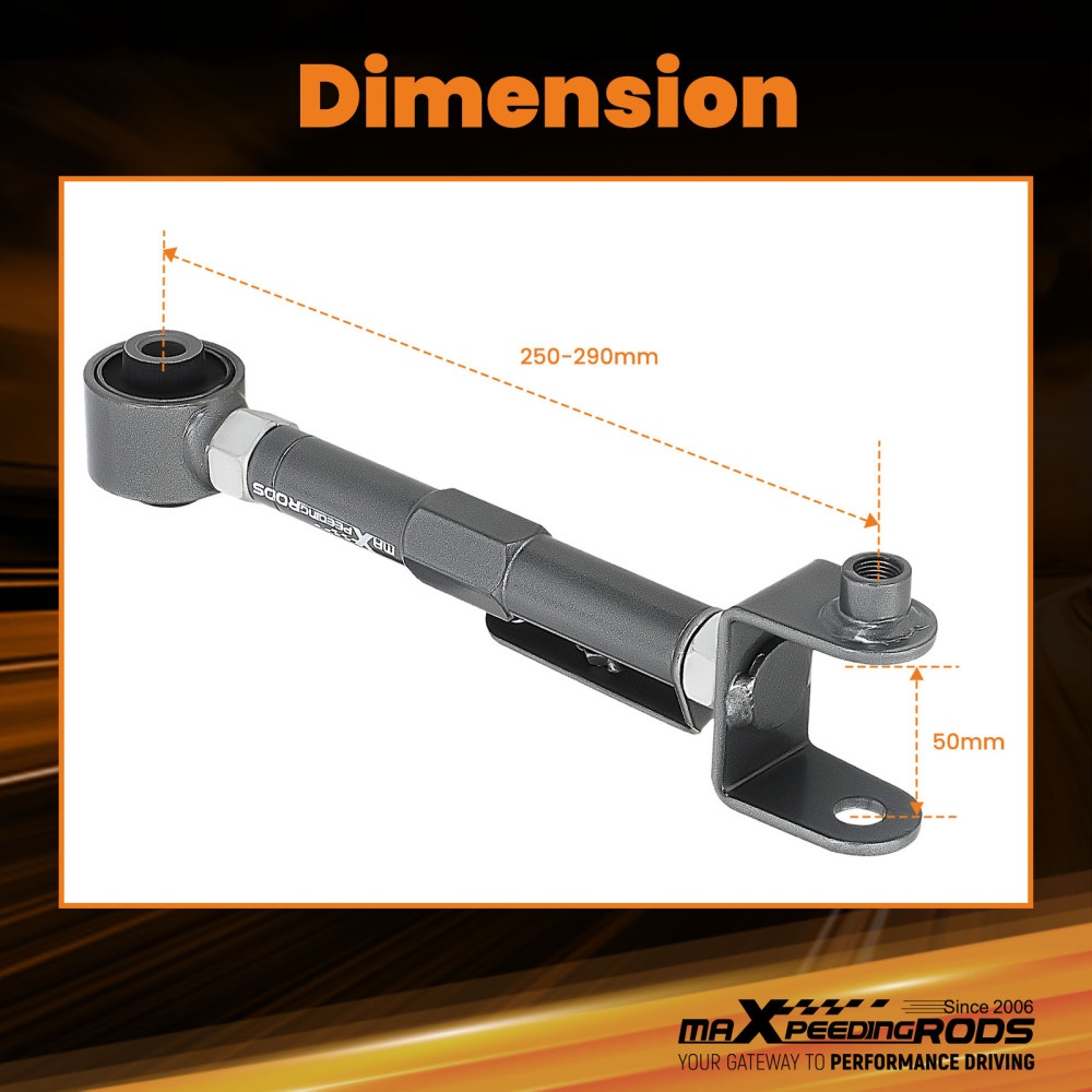 Rear Upper Adjustable Rear Suspension Control Arm Camber Arms Kit compatible for Honda CRV