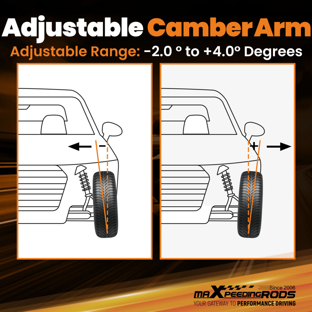 Rear Upper Adjustable Rear Suspension Control Arm Camber Arms Kit compatible for Honda CRV