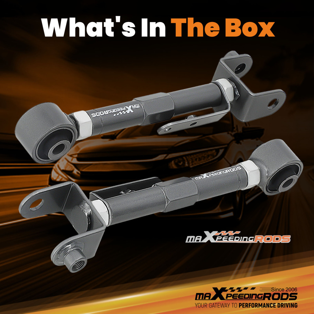 Rear Upper Adjustable Rear Suspension Control Arm Camber Arms Kit compatible for Honda CRV