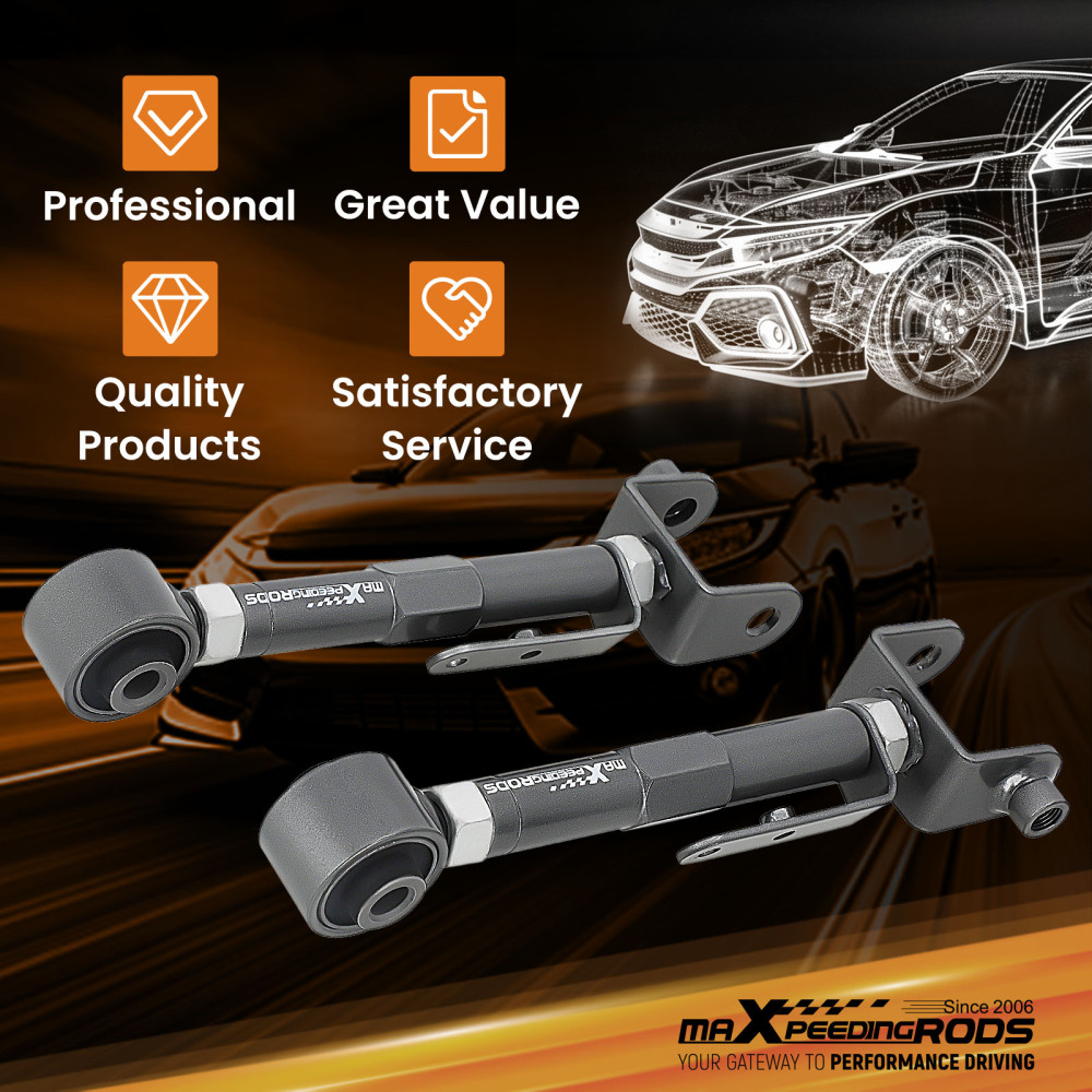 Rear Upper Adjustable Rear Suspension Control Arm Camber Arms Kit compatible for Honda CRV