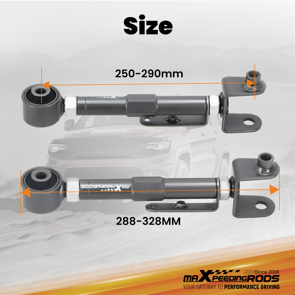 Rear Upper Adjustable Rear Suspension Control Arm Camber Arms Kit compatible for Honda CRV