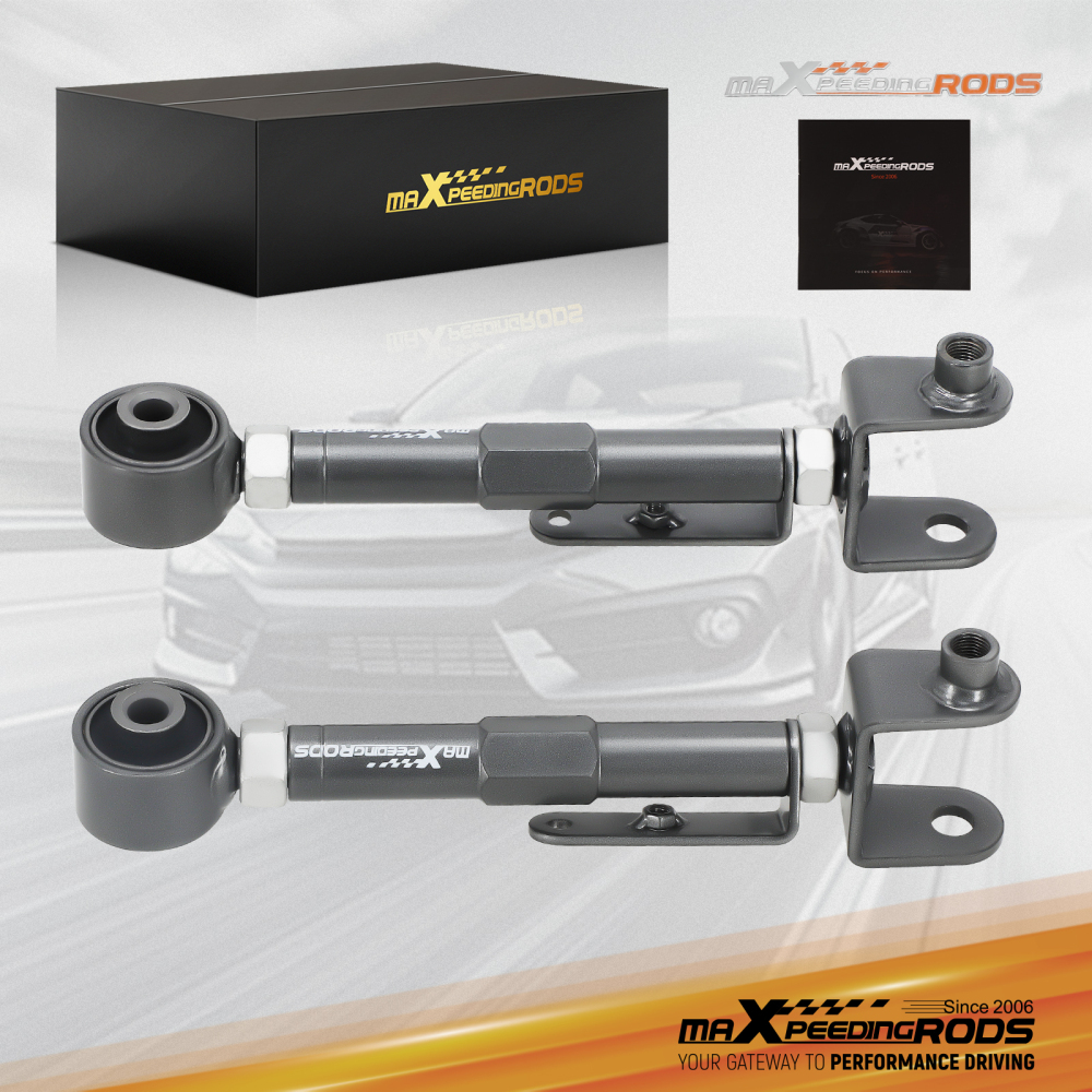 2x Rear Upper Adjustable Camber Control Arm Suspension Kit compatible for Honda CRV 02-06