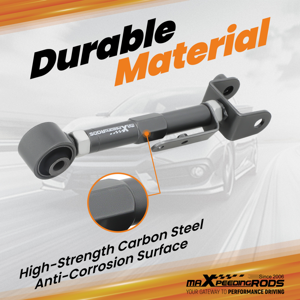 2x Rear Upper Adjustable Camber Control Arm Suspension Kit compatible for Honda CRV 02-06