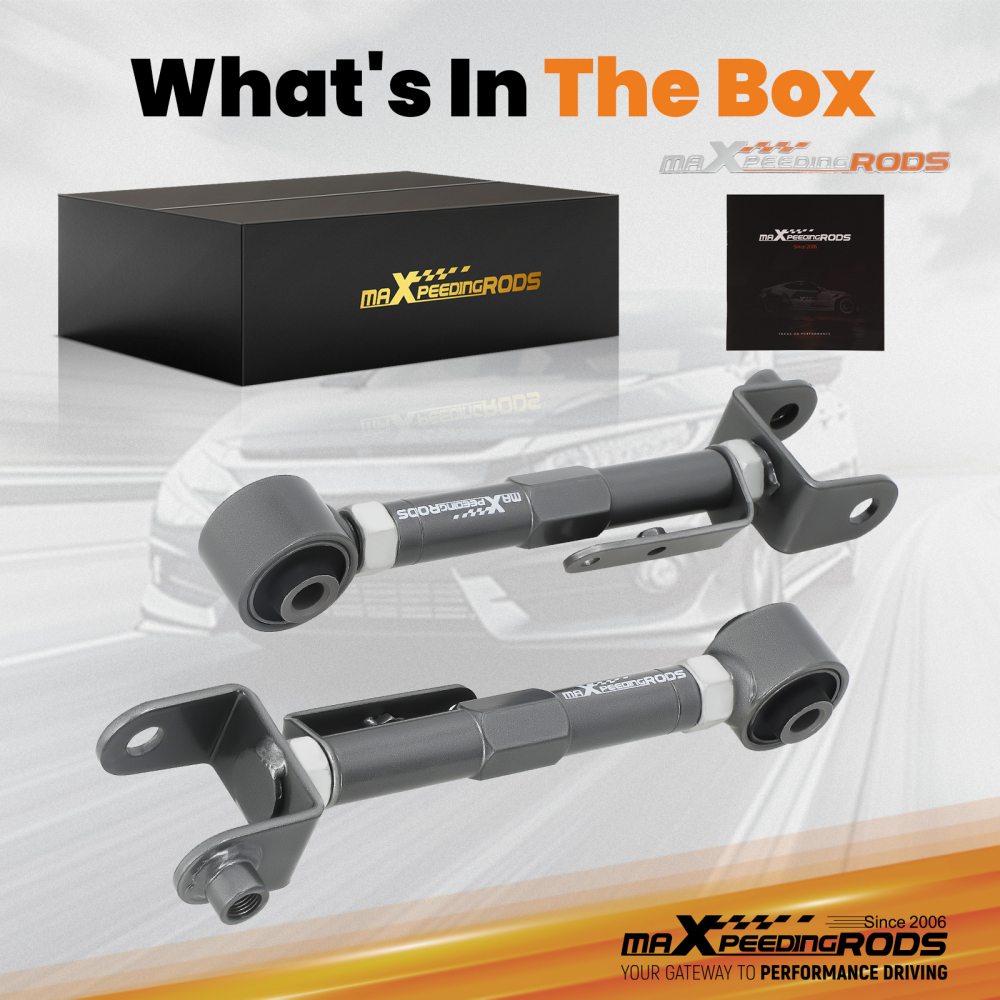 2x Rear Upper Adjustable Camber Control Arm Suspension Kit compatible for Honda CRV 02-06