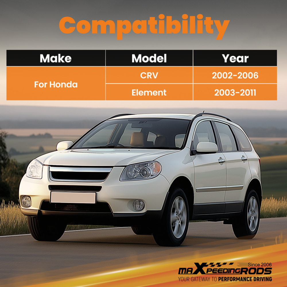 2x Rear Upper Adjustable Camber Control Arm Suspension Kit compatible for Honda CRV 02-06