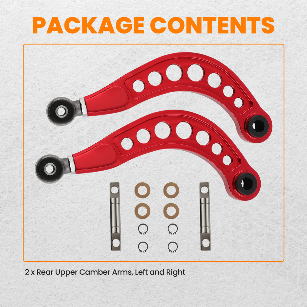 Suspension Adjustable Rear Upper Camber Control Arms Kit compatible for Honda Civic 2006-15