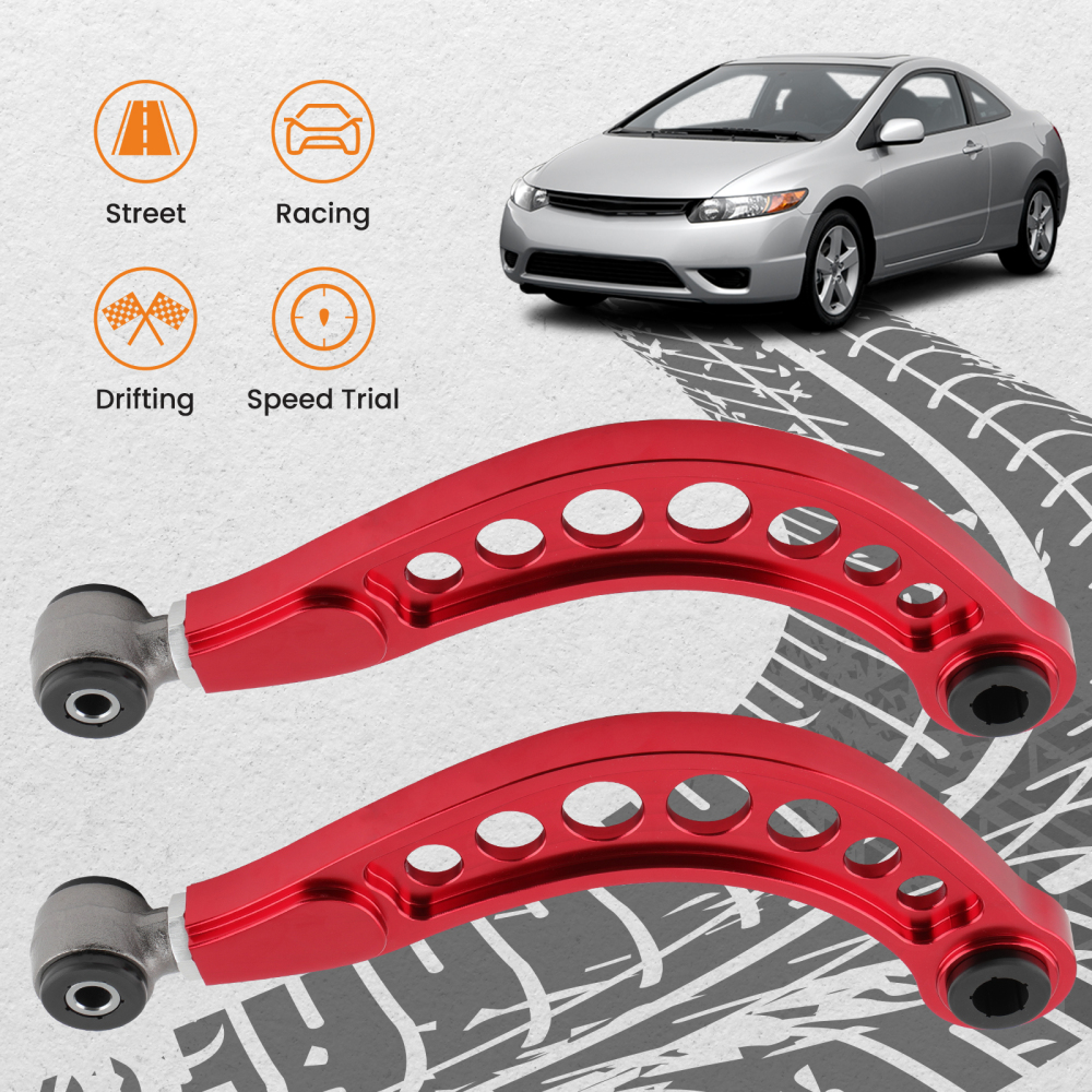 Suspension Adjustable Rear Upper Camber Control Arms Kit compatible for Honda Civic 2006-15