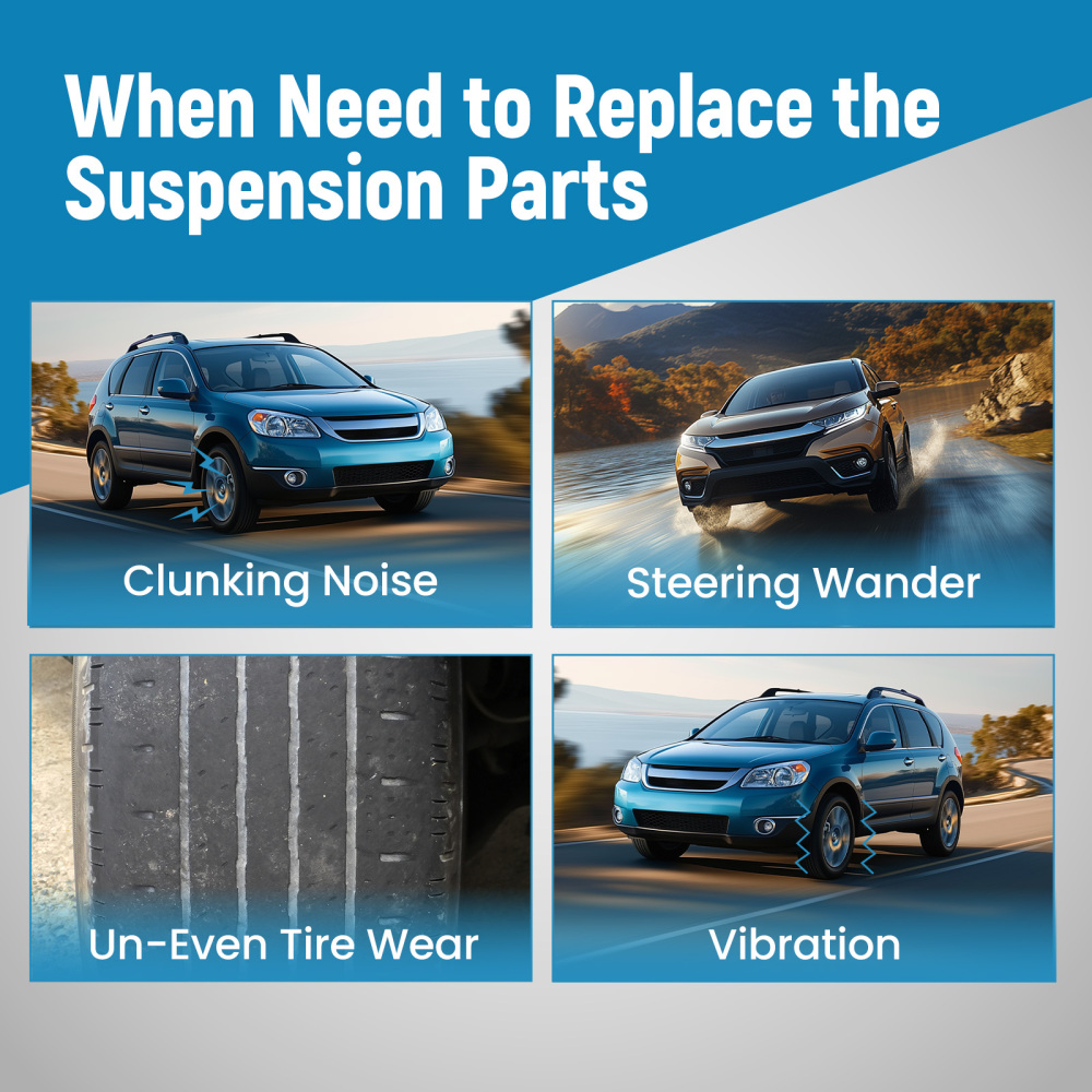 Front Lower Control Arms w/Ball Joints Sway Bars Tie Rod Ends Kit compatible for Honda CR-V