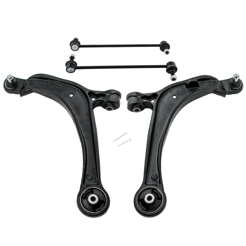 4x Front Lower Control Arms w/Ball Joints Sway Bar Links compatible for Honda Odyssey 11-17