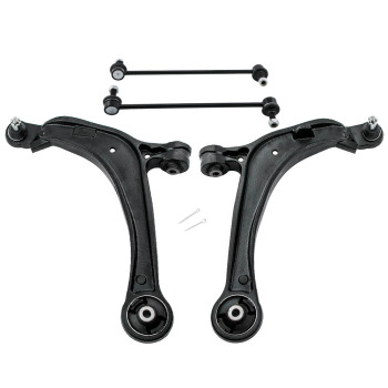 4x Front Lower Control Arms w/Ball Joints Sway Bar Links compatible for Honda Odyssey 11-17