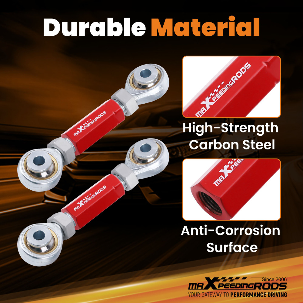 2PCS ADJUSTABLE REAR TOE CONTROL ARMS KIT FOR 1988-00 compatible for HONDA CIVIC CRX 97-01 CR-V