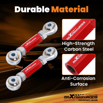 2xAlignment Kit Adjustable Rear Toe Arms For 1988-2000 compatible for Honda Civic del Sol CRX