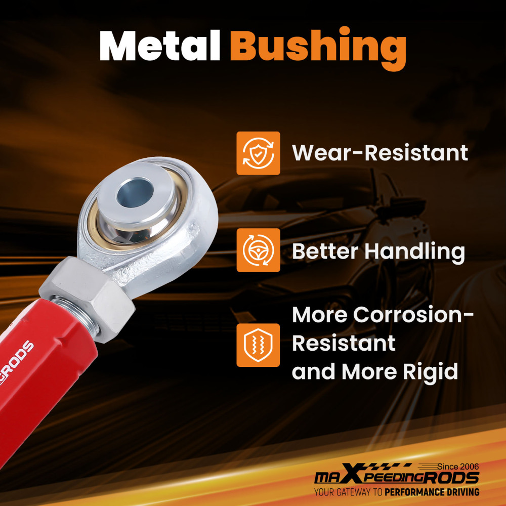 2PCS ADJUSTABLE REAR TOE CONTROL ARMS KIT FOR 1988-00 compatible for HONDA CIVIC CRX 97-01 CR-V