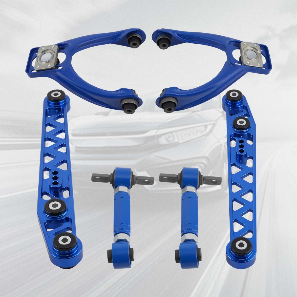 Rear LowerFront Upper Control Arms + Rear Camber Kit For 96-00 Honda Civic