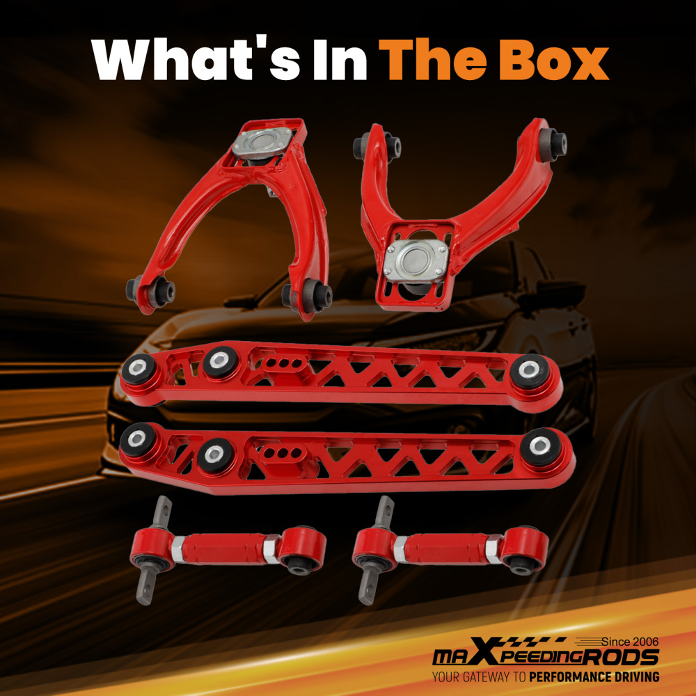 BRAS DECONTRÔLE INFÉRIEURS + KIT DE CARROSSAGE AVANT ETARRIÈRE compatible pour HONDA CIVIC