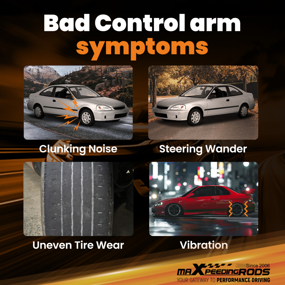 BRAS DECONTRÔLE INFÉRIEURS + KIT DE CARROSSAGE AVANT ETARRIÈRE compatible pour HONDA CIVIC