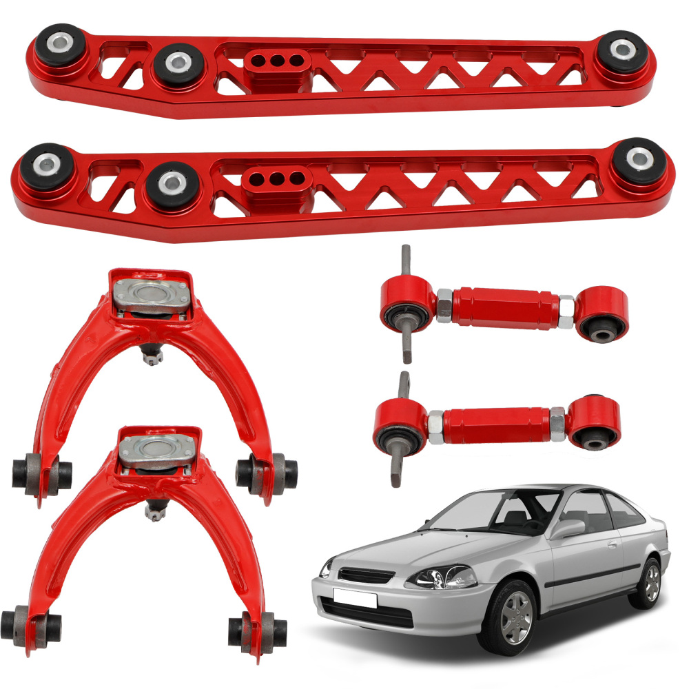 Adjustable Lower Control Arm + FrontRear Camber Kit compatible for Honda Civic 1996-2000