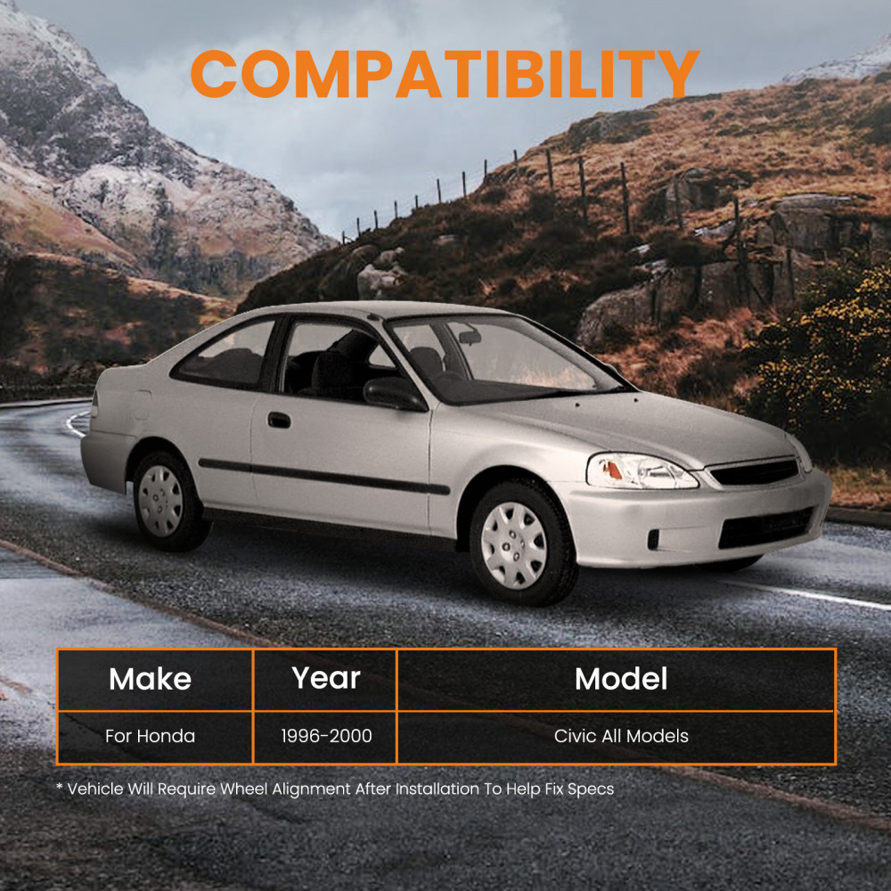 Adjustable Lower Control Arm + FrontRear Camber Kit compatible for Honda Civic 1996-2000