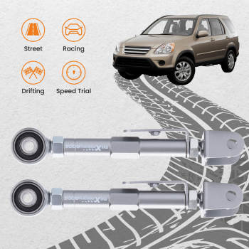 2Pcs Adjustable Rear Upper Camber Control Arm Kit compatible for Honda CRV CR-V 2002-2006