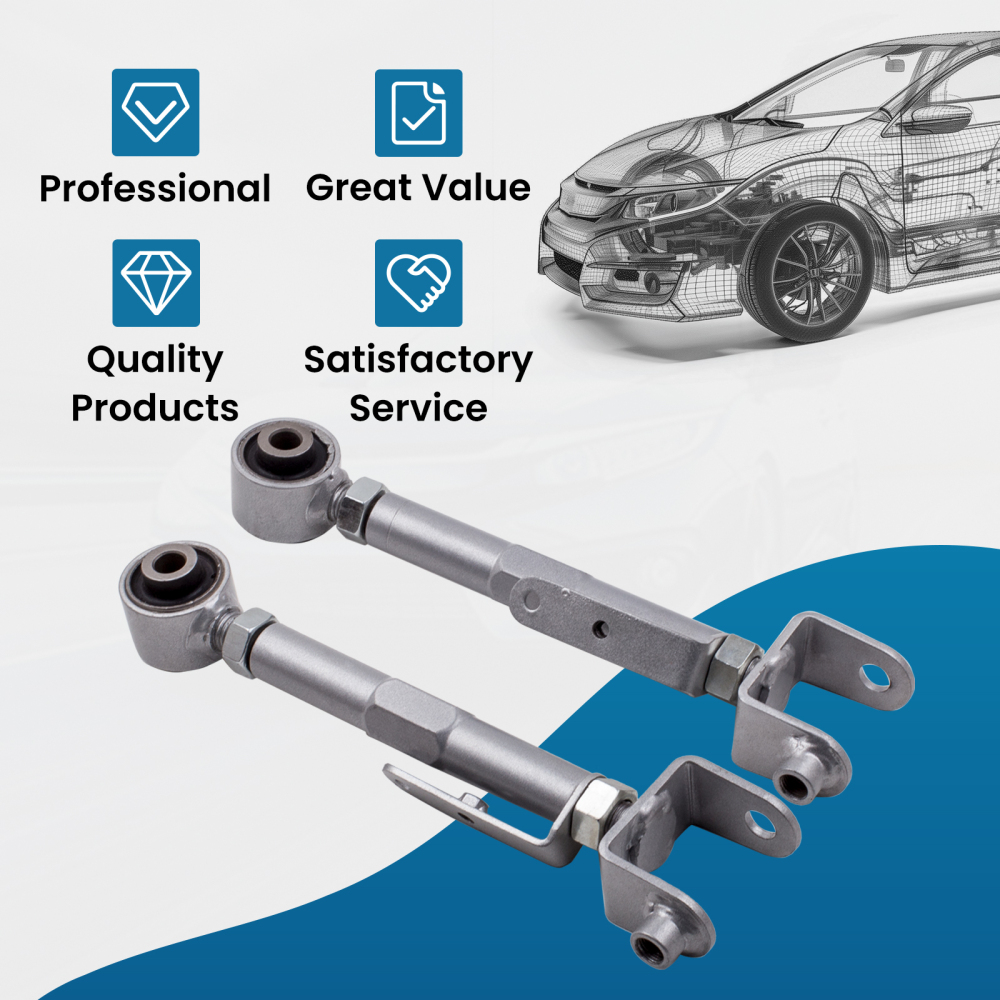 2Pcs Rear Suspension Adjustable Camber Control Arms Kit compatible for Honda CRV 02-06 suspension arms