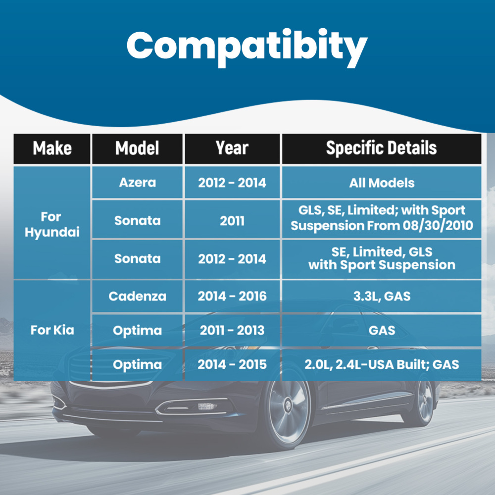 Front Lower Control Arms compatible for Hyundai Azera Sonata compatible for Kia Cadenza Optima 2012-2014