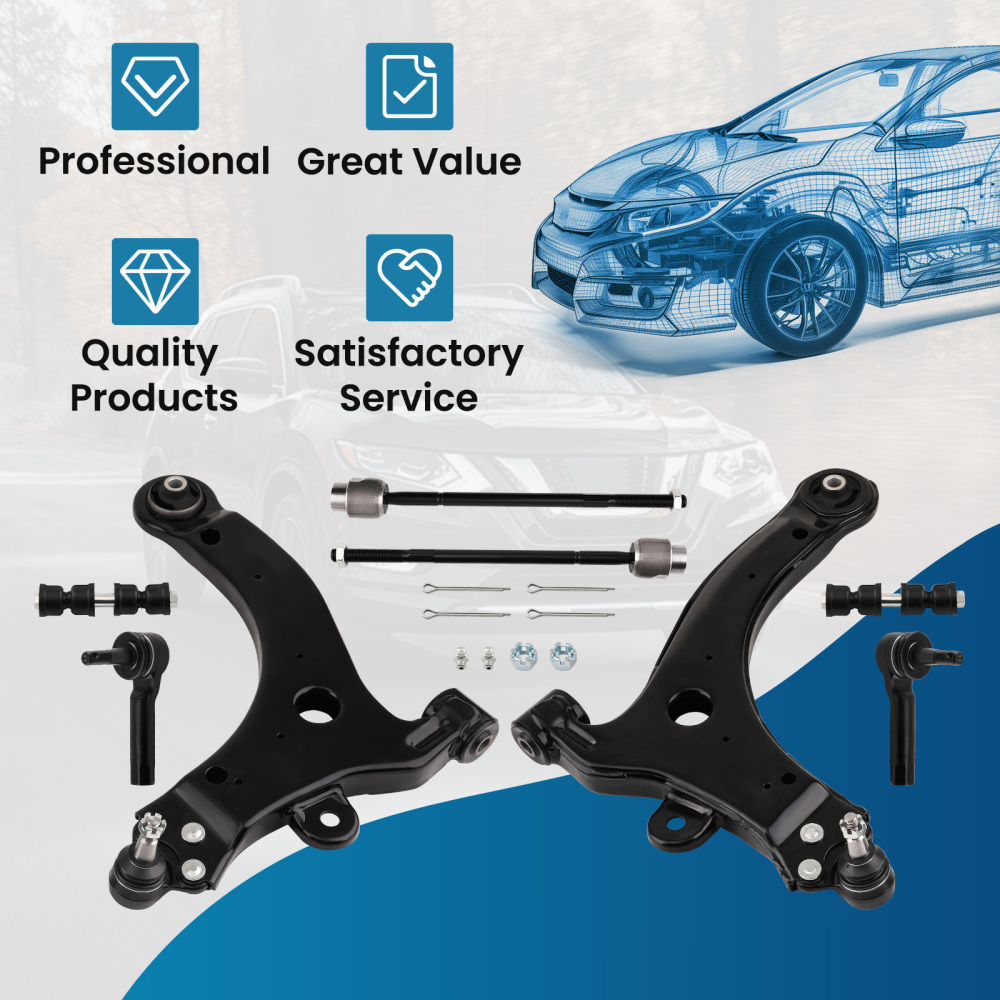 Front Lower Control Arms Tierod Sway Bar compatible for Chevy Impala compatible for Buick Lacrosse Century
