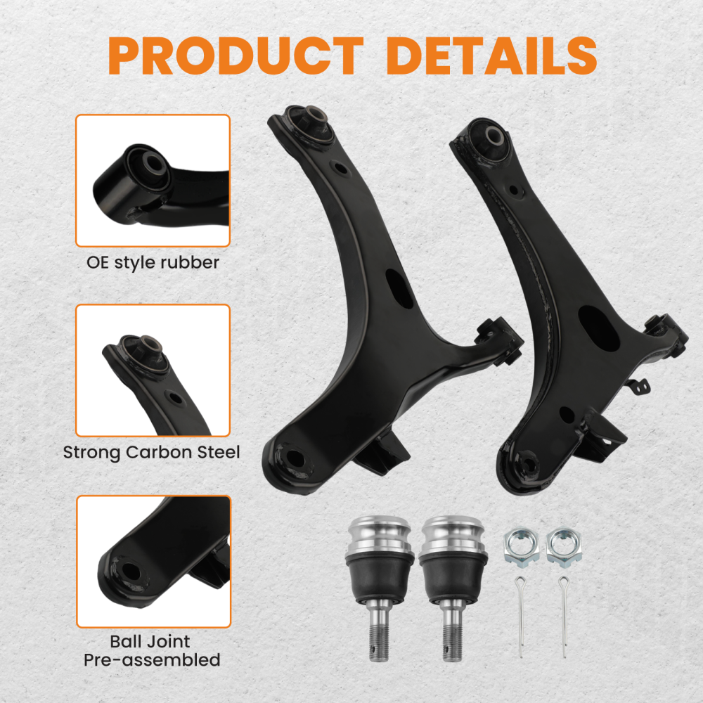 Front Lower Control Arms Kit For 2008-2011 compatible for Subaru Impreza 2003-08 Legacy Outback