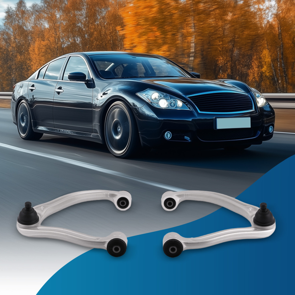 Front Upper Control Arms w/ Ball Joints for 2006 2007 2008-2010 compatible for Infiniti M35 M45